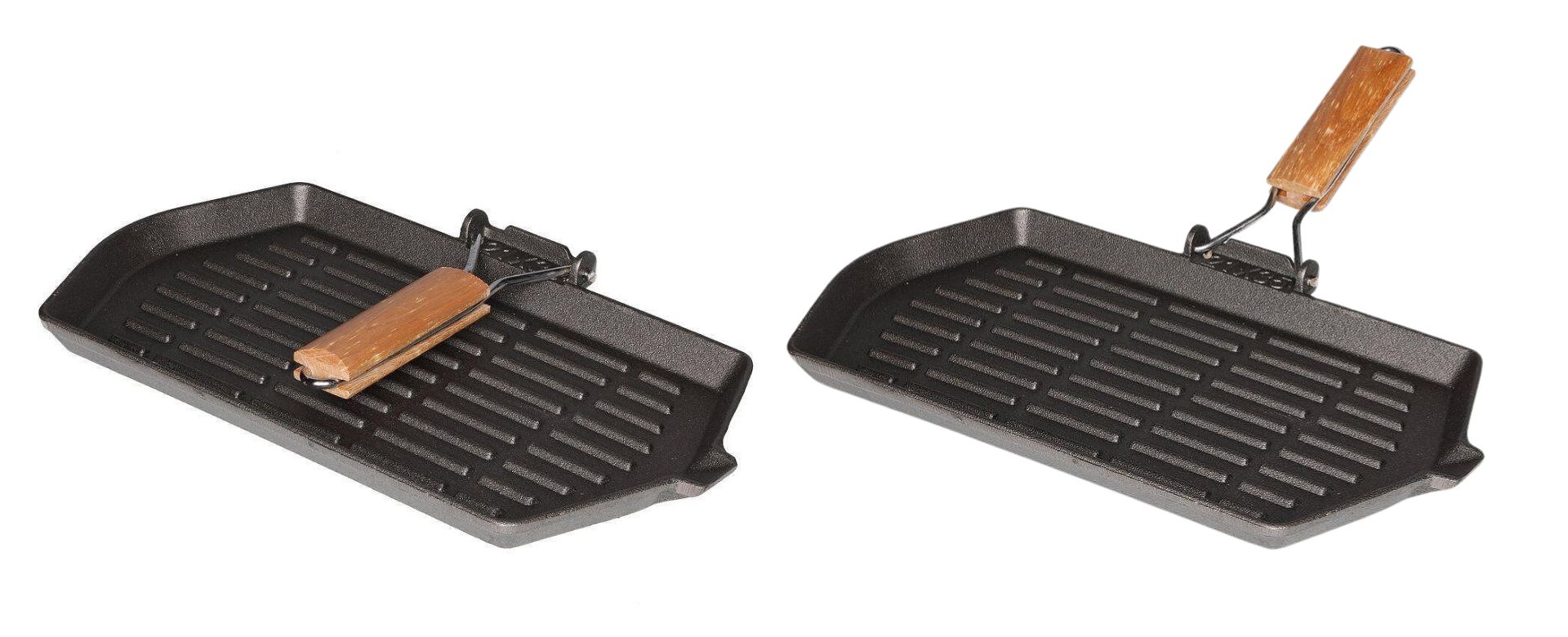 Liatinová panvica na grilovanie so skladacou rukoväťou